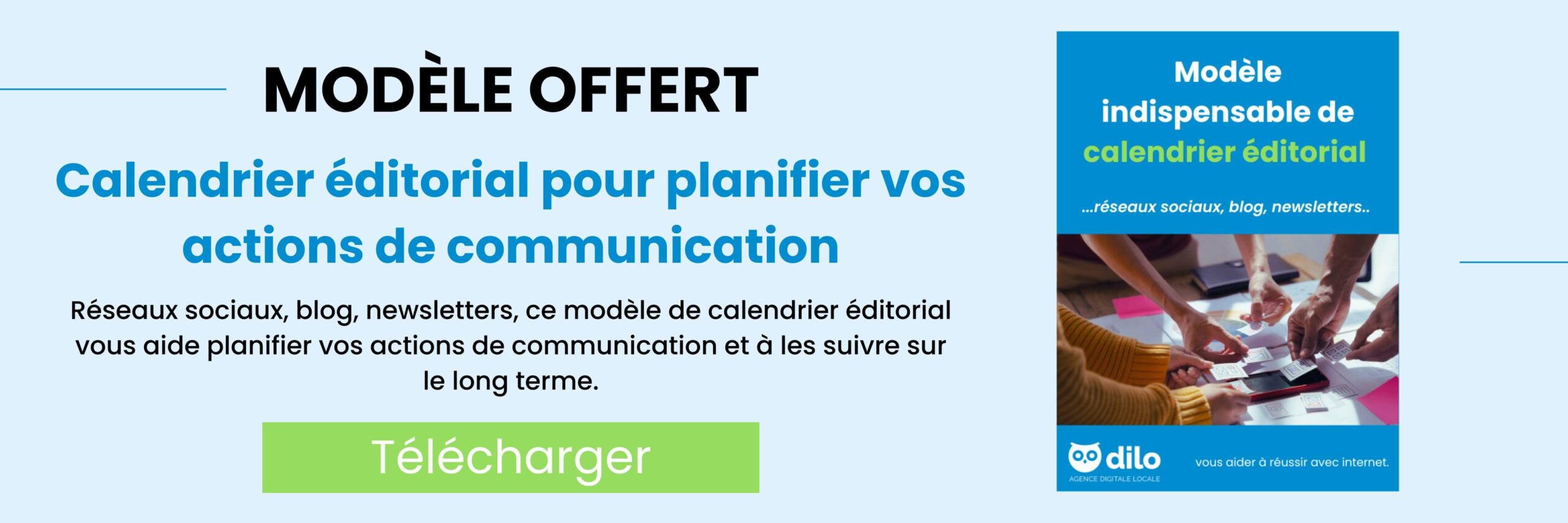 Modèle de calendrier éditorial