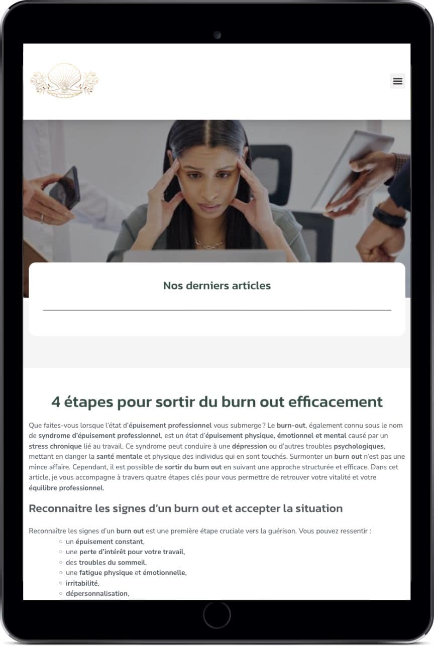 Vue tablette site internet coach bourgoin Vue tablette site internet coach bourgoin