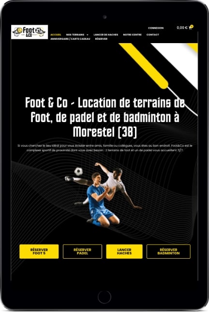 Vue tablette site internet ecommerce morestel isère Vue tablette site internet ecommerce morestel isère